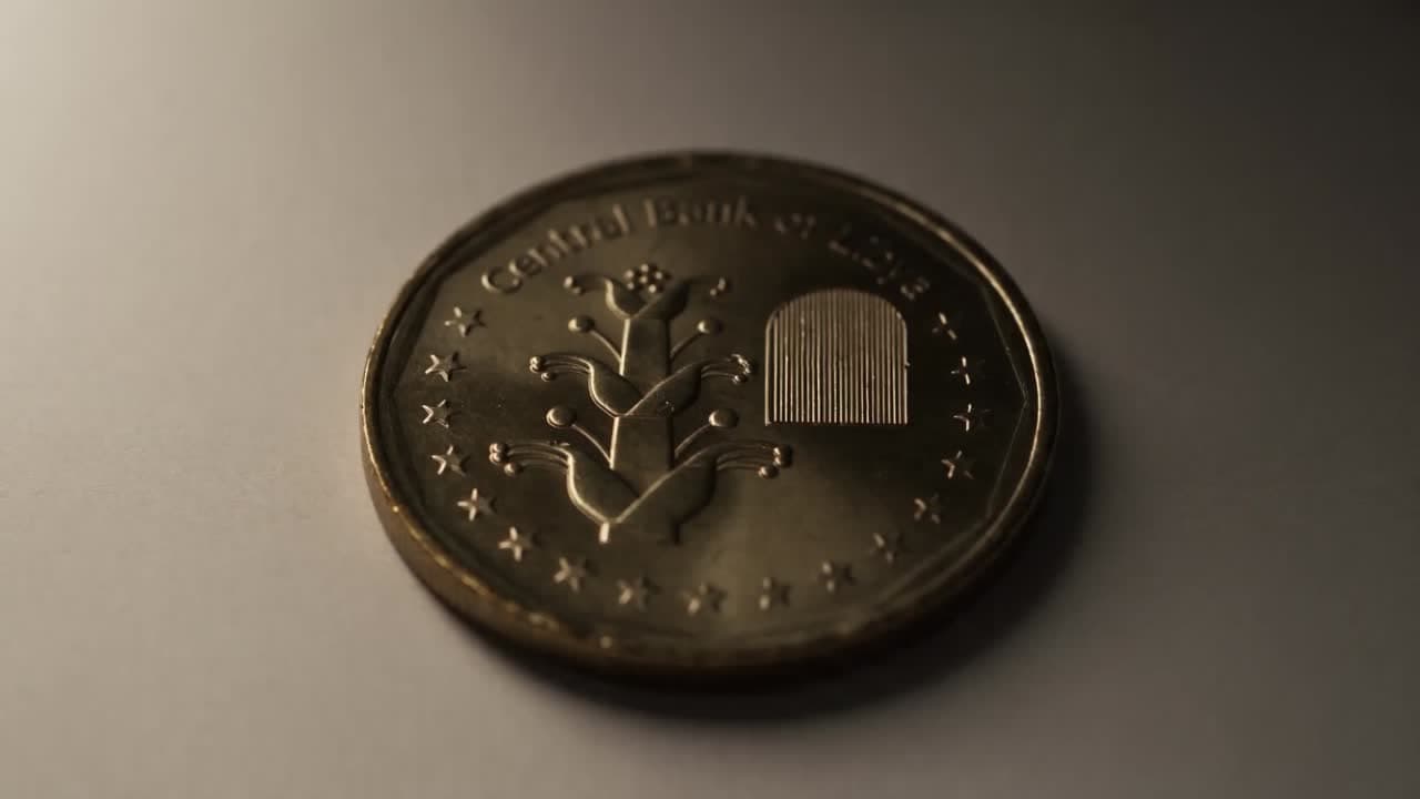 Libyan heritage video featuring a patterned Libyan coin