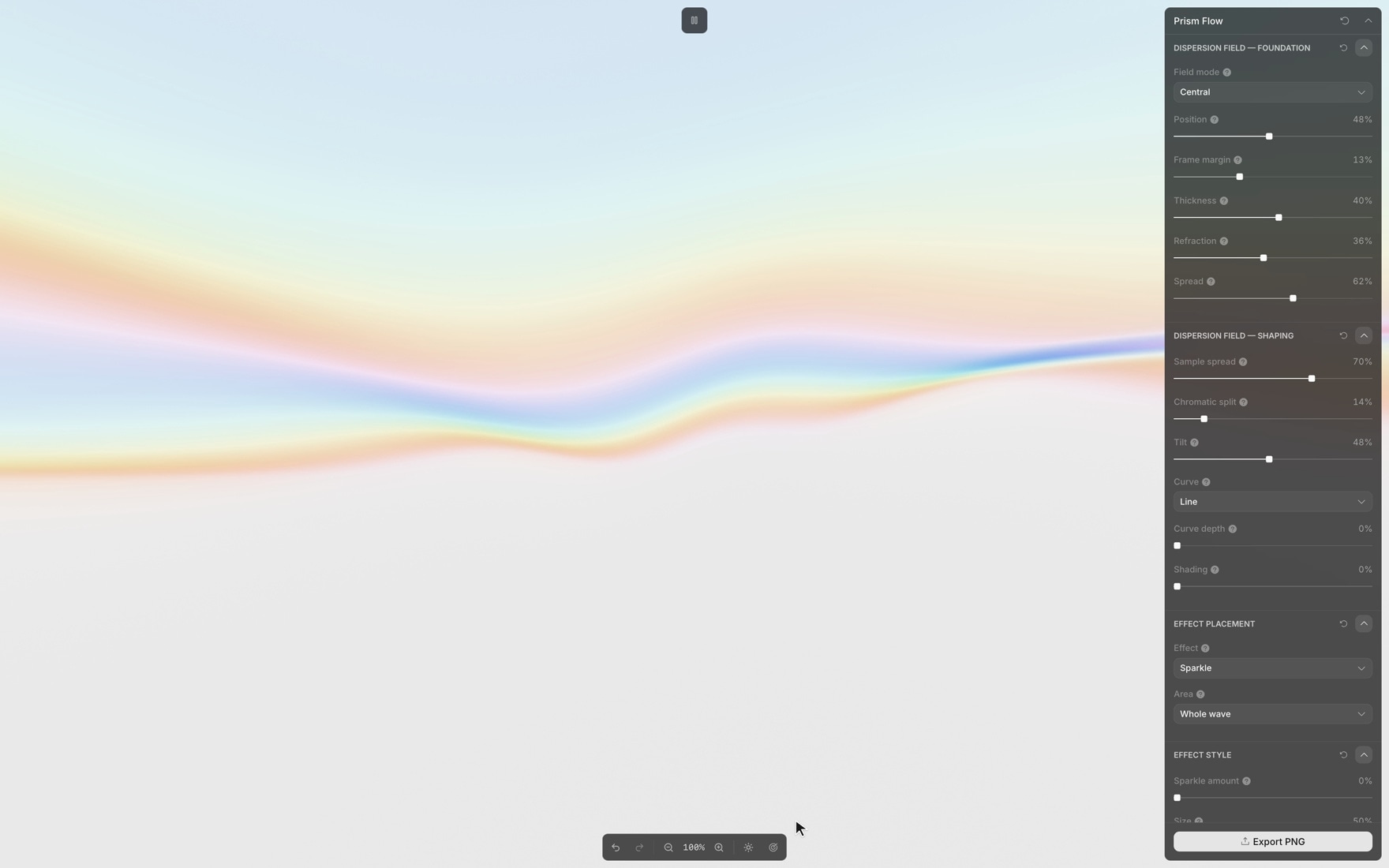 Prism Flow wave editor built with Toolcraft
